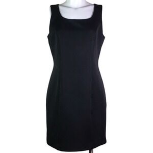 HUGO‎ BUSCATI BLACK SLEEVELESS SHEATH DRESS